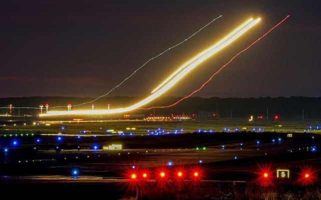 Una foto de exposición de luz prolongada