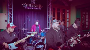 Ruso Lamas (centro), junto a Ignacio Almeida, Sebastián Sosa y Nicolás Lattuca.