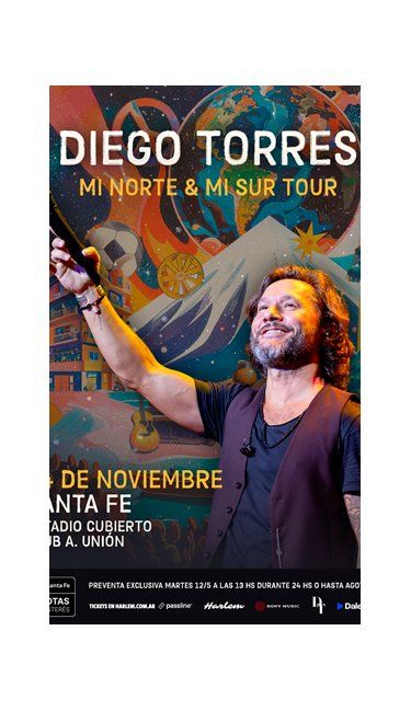 Diego Torres llega a Santa Fe con Mi Norte & Mi Sur Tour