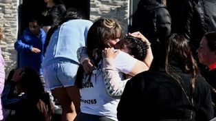 El dolor de las familias de Brenda, Lara y Morena por el triple femicidio.&nbsp;