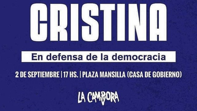 Paraná: convocan a una marcha en apoyo a Cristina Fernández
