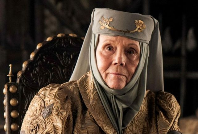 La actriz británica Diana Rigg en el papel que la devolvió a la pantalla chica en la serie de HBO Juego de tronos.&nbsp;