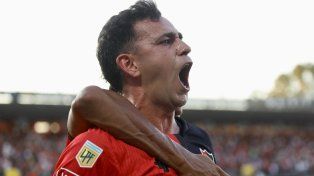 Gonzalo Maroni anotó el gol de Newells ante Aldosivi.