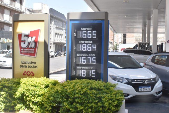 Valores combustibles YPF