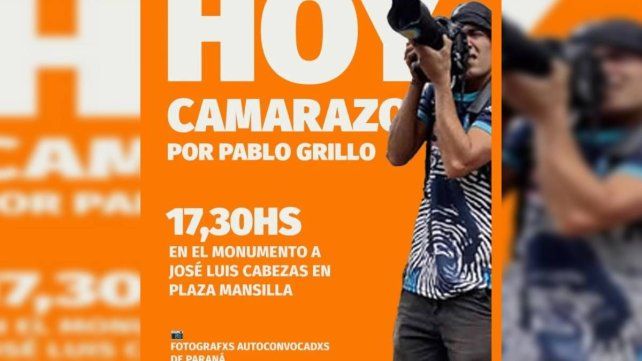 Será este lunes en el Monumento a José Luis Cabezas de plaza Mansilla de Paraná. Pablo Grillo pelea por su vida tras ser gravemente herido en la marcha de jubilados&nbsp;