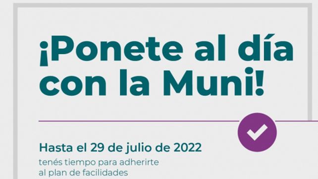 Nueva oportunidad para ponerse al día con el Municipio de Santo Tomé
