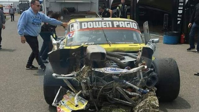 Ayrton Londero sufrió un accidente en el entrenamiento del TC Pista