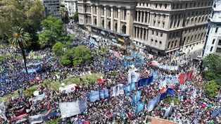 La reciente concentración de la central obrera y otras organizaciones frente a Tribunales.