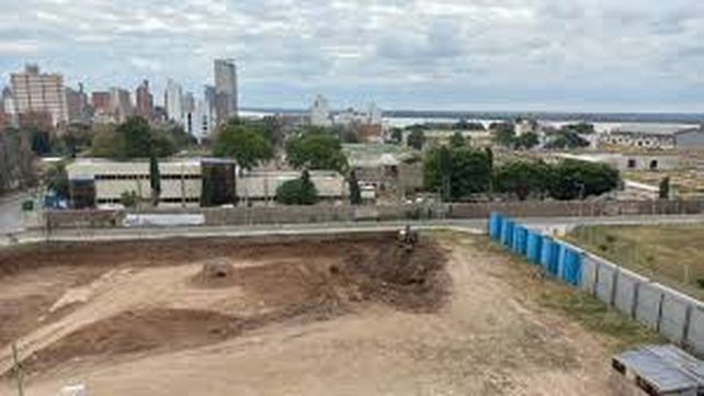 La obra en Puerto Norte de donde los delincuentes se llevaron una suma millonaria.