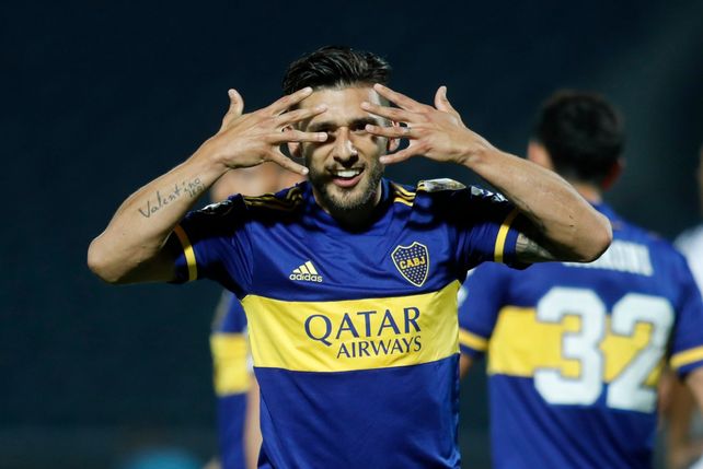 Toto Salvio fue la gran figura de Boca al marcar los dos tantos en Paraguay.