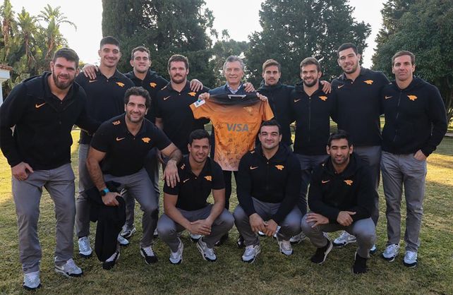 Mauricio Macri recibió al plantel de Jaguares