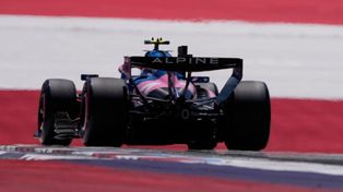 El Alpine de Franco Colapinto, que le costó mucho la FP3 de Austria.