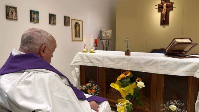 El papa Francisco celebró la misa en el Hospital Gemelli.