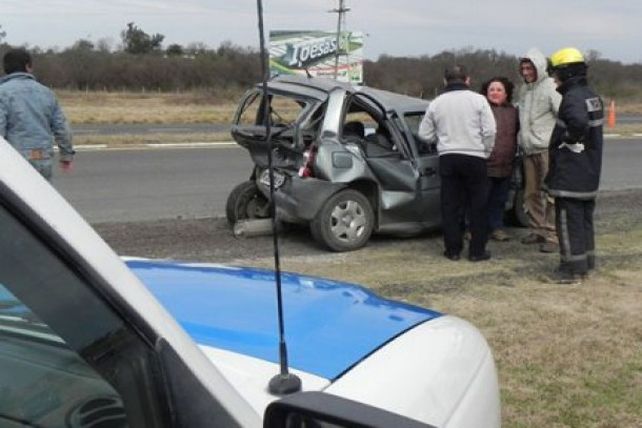 Choque en el cruce de las rutas 18 y 32