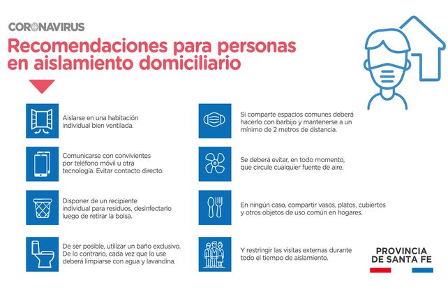 Las recomendaciones para realizar el aislamiento en casa
