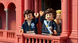 25 de Mayo: Milei publicó un video con guiños a Belgrano y con estética Lego