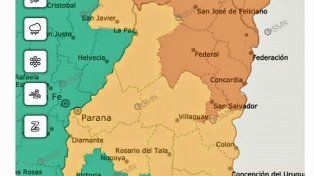 Renovaron la alerta naranja por tormentas en el norte entrerriano tras el fuerte temporal