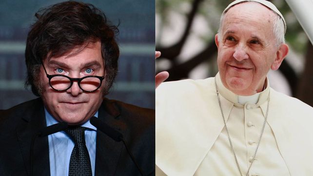 El presidente electo Javier Milei recibió un rosario bendecido por el papa Francisco.