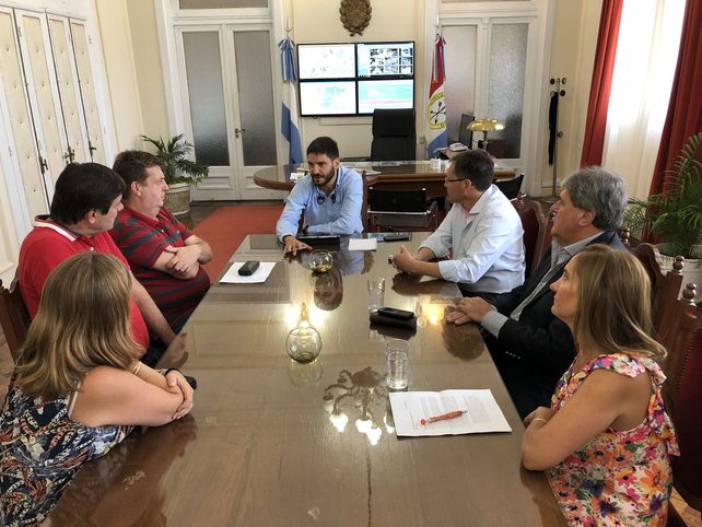 Reunión. Pullaro con autoridades del nosocomio