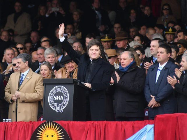 En la Sociedad Rural. En su discurso