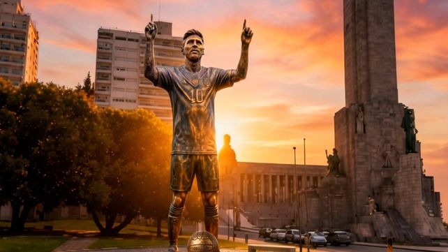La estatua de Lionel Messi propuesta por el diseñador Jesús San Martín.