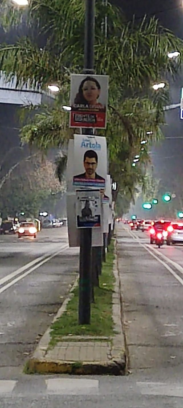 Impacto. Los afiches columneros invaden 27 de Febrero.