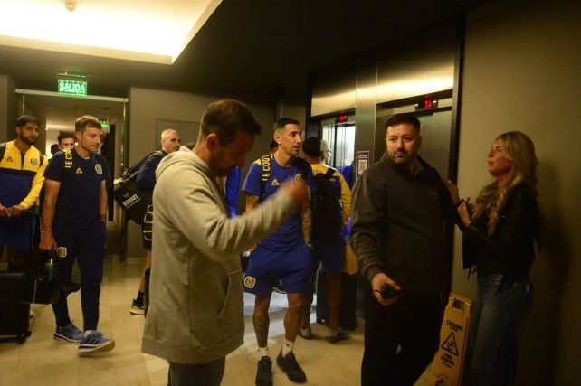Ángel Di María fue uno de los grandes focos de atención cuando el plantel de Central llegó a Mendoza.