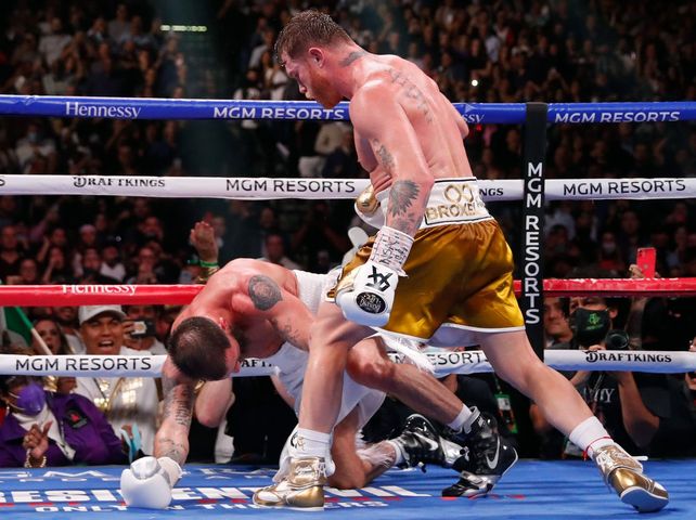 Canelo Álvarez noqueó a Caleb y es rey absoluto de los supermedianos