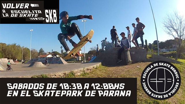 Las escuelas de skate en Entre Ríos activan los sábados