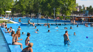Todo listo en las piletas del parque Alem