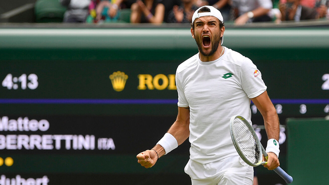 El italiano Matteo Berrettini es finalista en Wimbledon