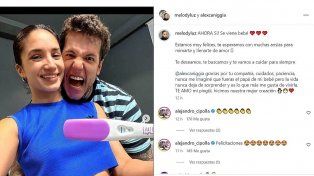 Después de haber desmentido varios rumores de embarazo, Alex Caniggia y Melody Luz confirmaron la llegada de su primer hijo