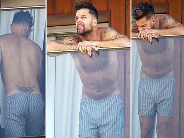 Ricky Martin: sol, música y relax en calzoncillos