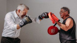 Rogelio Frigerio entrenó boxeo en el Club Banfield de Paraná