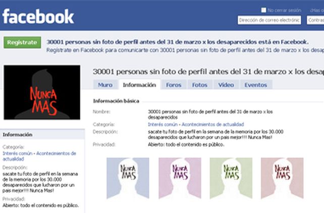Proponen a los usuarios de Facebook quitar la foto del perfil el 24 de marzo