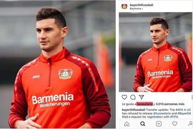 Alario le dio la derecha al Leverkusen en su reclamo contra River