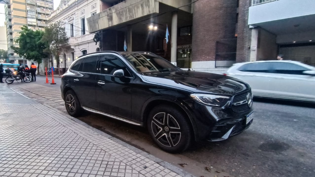 Tras el choque. La camioneta en la que iba Frank Kudelka