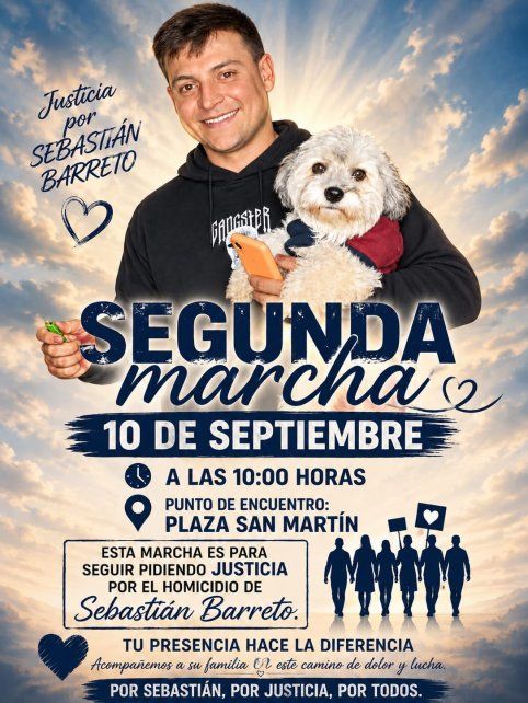 Convocan a una segunda marcha por Sebastián Barreto: No nos dejen solos, pidió su mamá