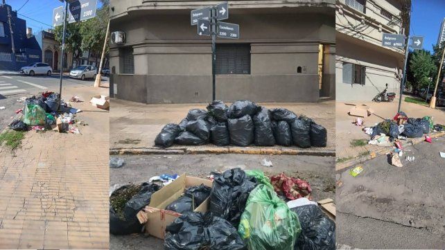 Basura acumulada en barrio Candioti.