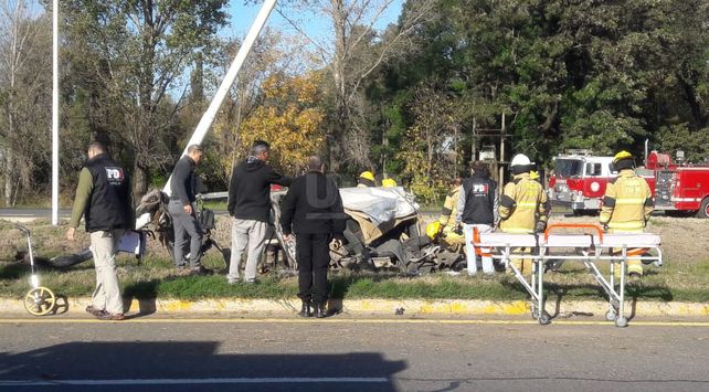 Así quedó el auto tras el accidente.&nbsp;