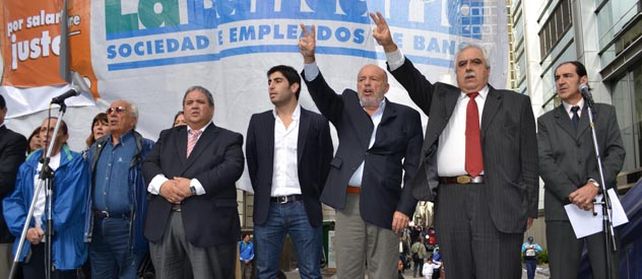 Facundo Moyano acompañó esta semana a los bancarios