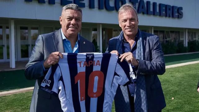 Claudio Tapia y el presidente de Talleres