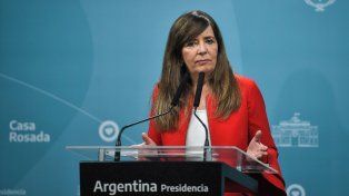 Este jueves la portavoz de la Presidencia, Gabriela Cerruti, realizó una conferencia de prensa en el marco del llamado a sesiones extraordinarias para tratar el pedido de juicio político a la Corte Suprema de Justicia.