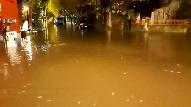 Anegamiento de calles por las tormentas