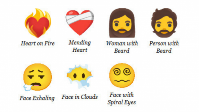 Entre los nuevos emojis se cuentan un corazón en llamas