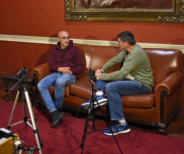 Montero durante la nota que concedió a La Capital en Facebook Live