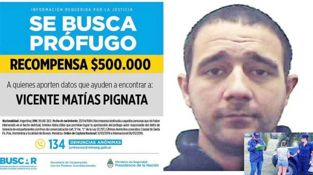 Vicente Darío Pignata, el narco prófugo que tendría poder sobre la banda de 