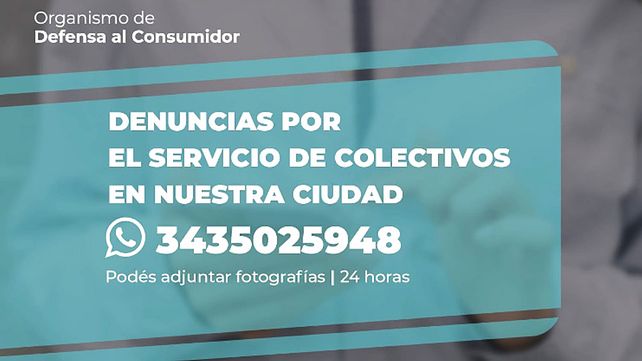 La Municipalidad de Paraná recibe denuncias sobre el servicio de colectivos vía WhatsApp