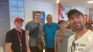 Fierreros. Groh, Yañez, Castellano, Dubini y Alan Castellano visitaron el Museo del Automóvil.&nbsp; De los tantos de Rosario y la región en Termas para disfrutar el MotoGP.