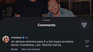El gesto de Cristiano Ronaldo hacia Lionel Messi tras la muerte de su padre